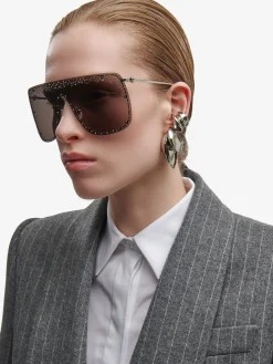 Jewelled Skull Mask Sunglasses in >Alexander McQueen Store