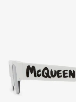 McQueen Graffiti Square Sunglasses in ><noscript><img width=