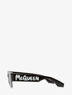 McQueen Graffiti Square Sunglasses in ><noscript><img width=