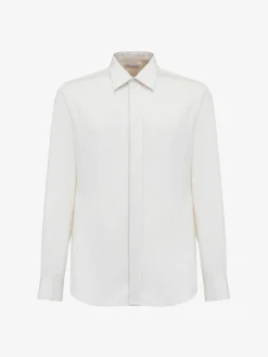 Men's Concealed Placket Shirt in >Alexander McQueen Online