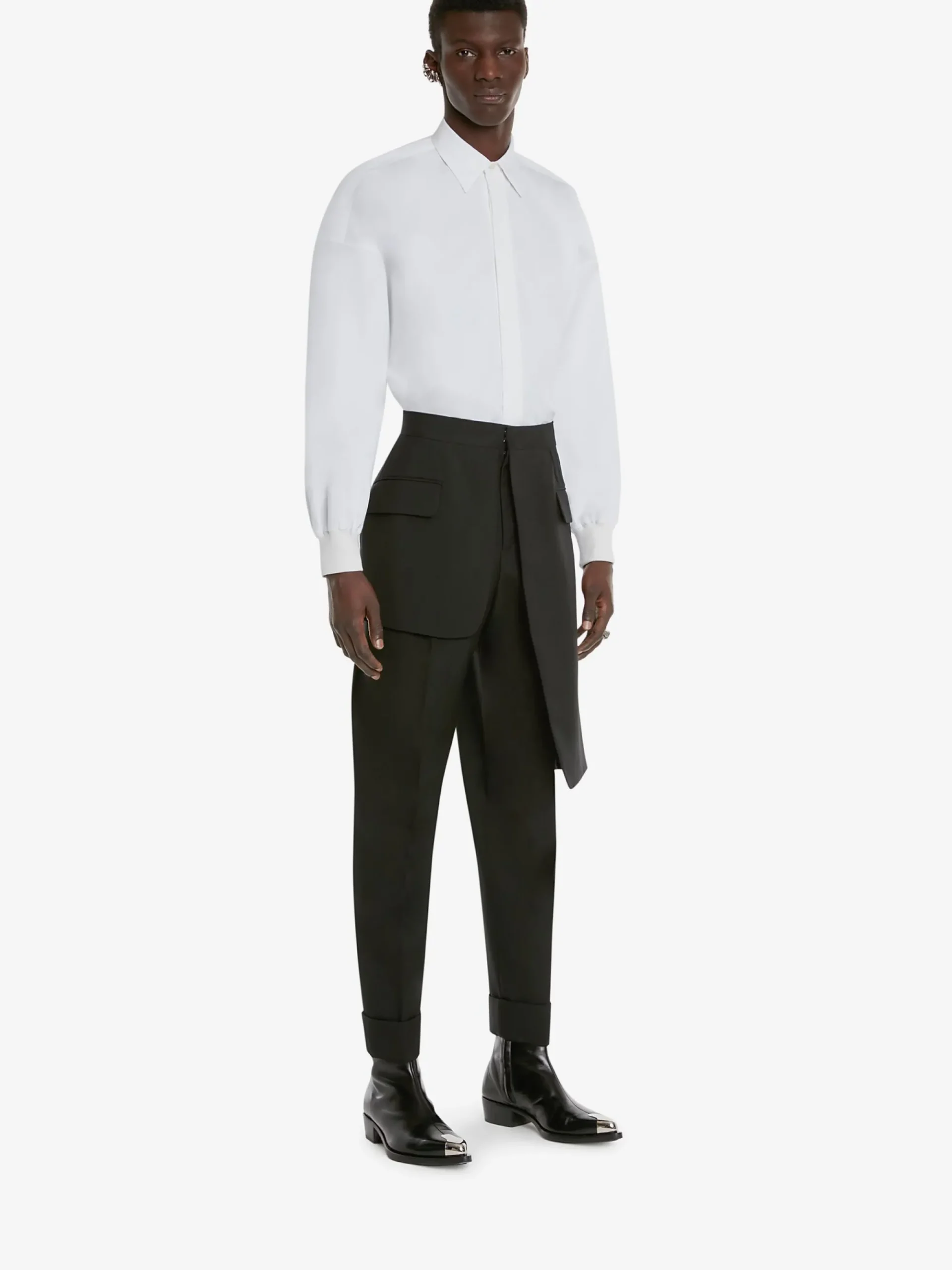 Men's Cotton Poplin Shirt in >Alexander McQueen Cheap