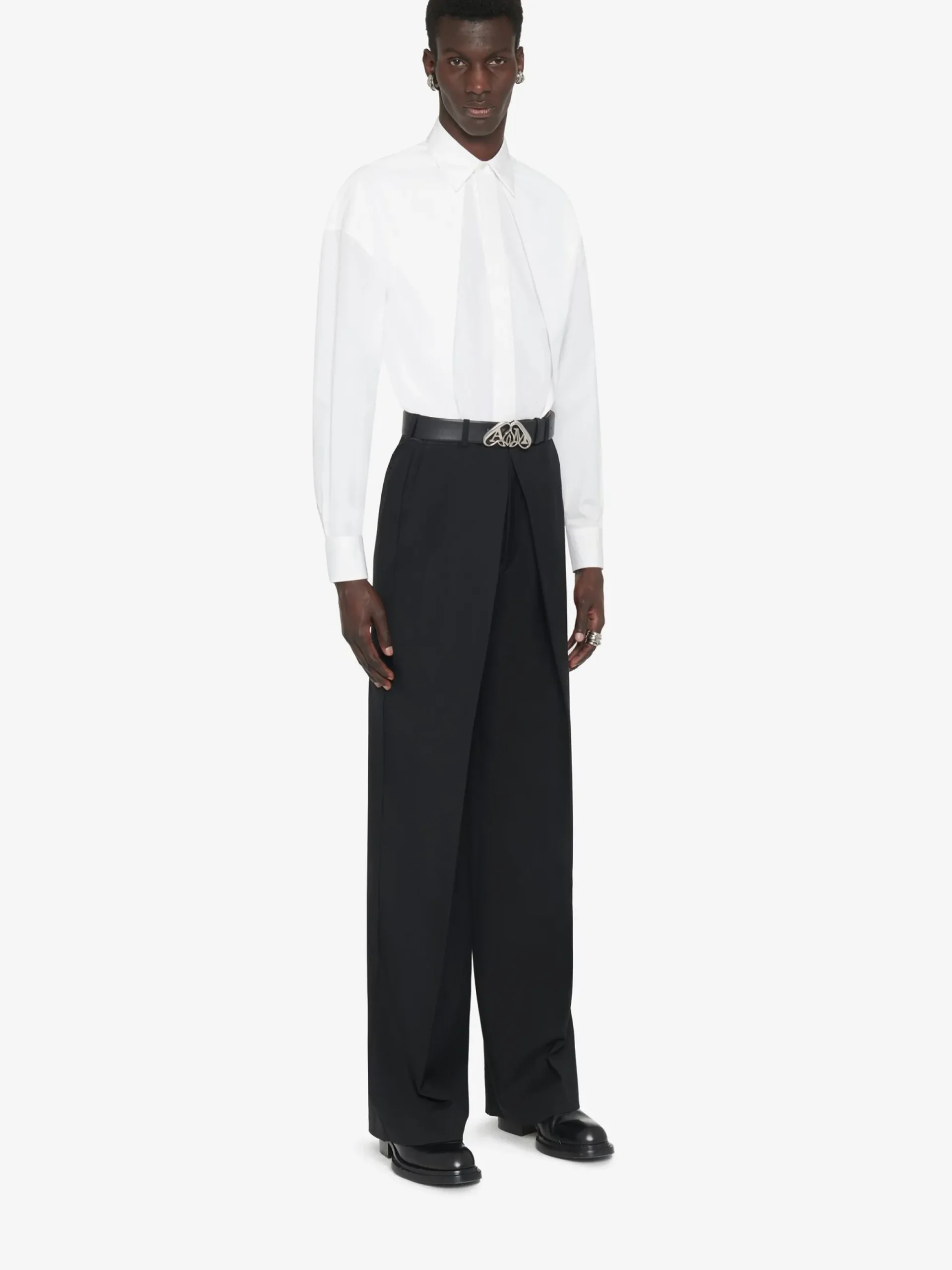 Men's Deep Pleat Tailored Trousers in >Alexander McQueen Cheap