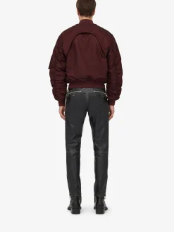 Men's Detachable Sleeve Bomber Jacket in ><noscript><img width=