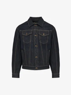 Men's Dropped Shoulder Denim Jacket in >Alexander McQueen Hot