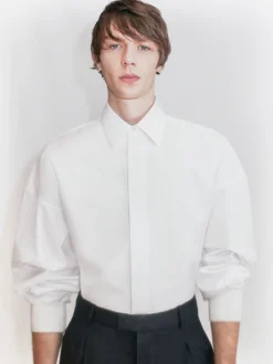 Men's Dropped Shoulder Poplin Shirt in ><noscript><img width=