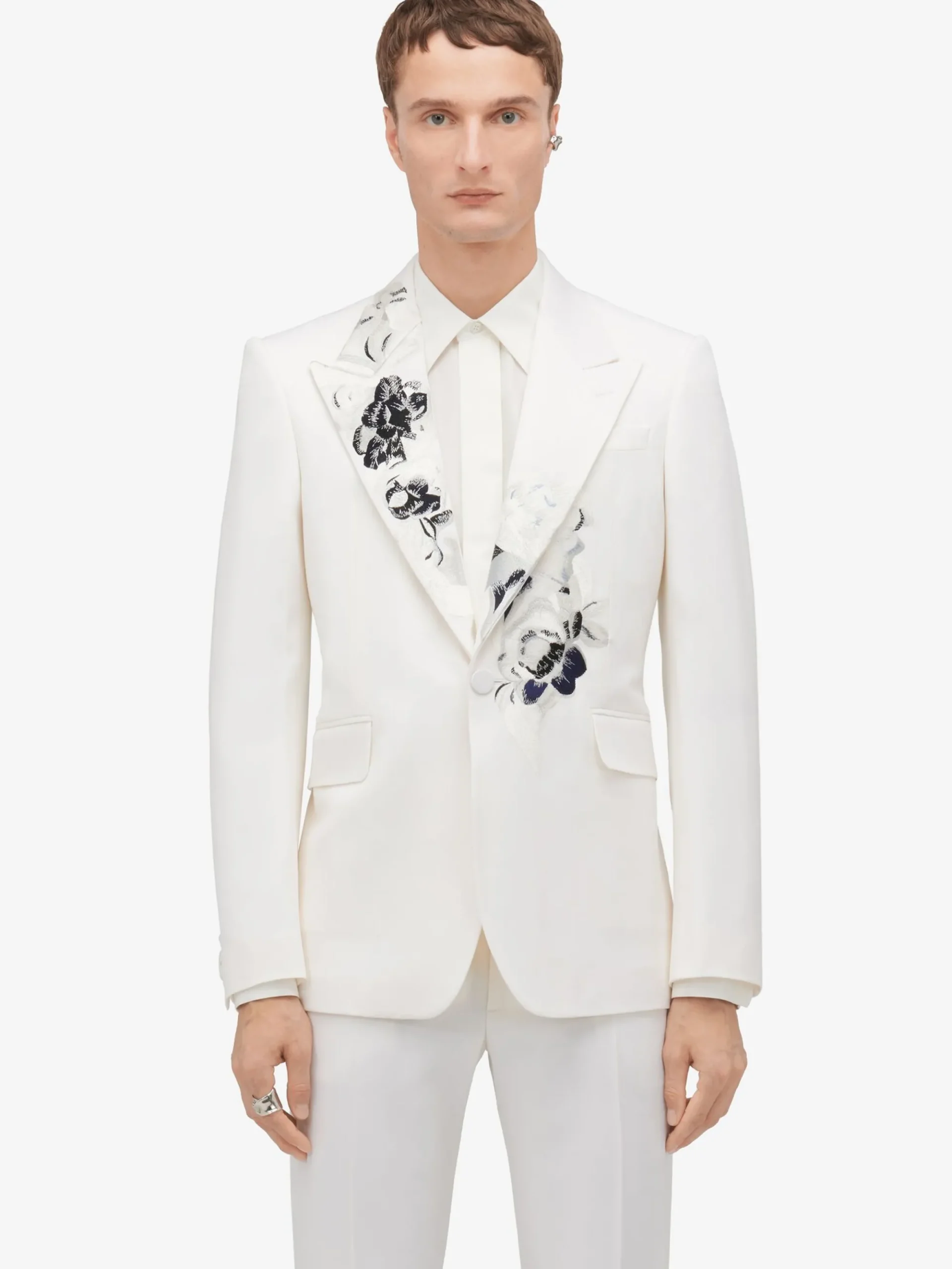 Men's Dutch Flower Single-breasted Jacket in >Alexander McQueen Fashion