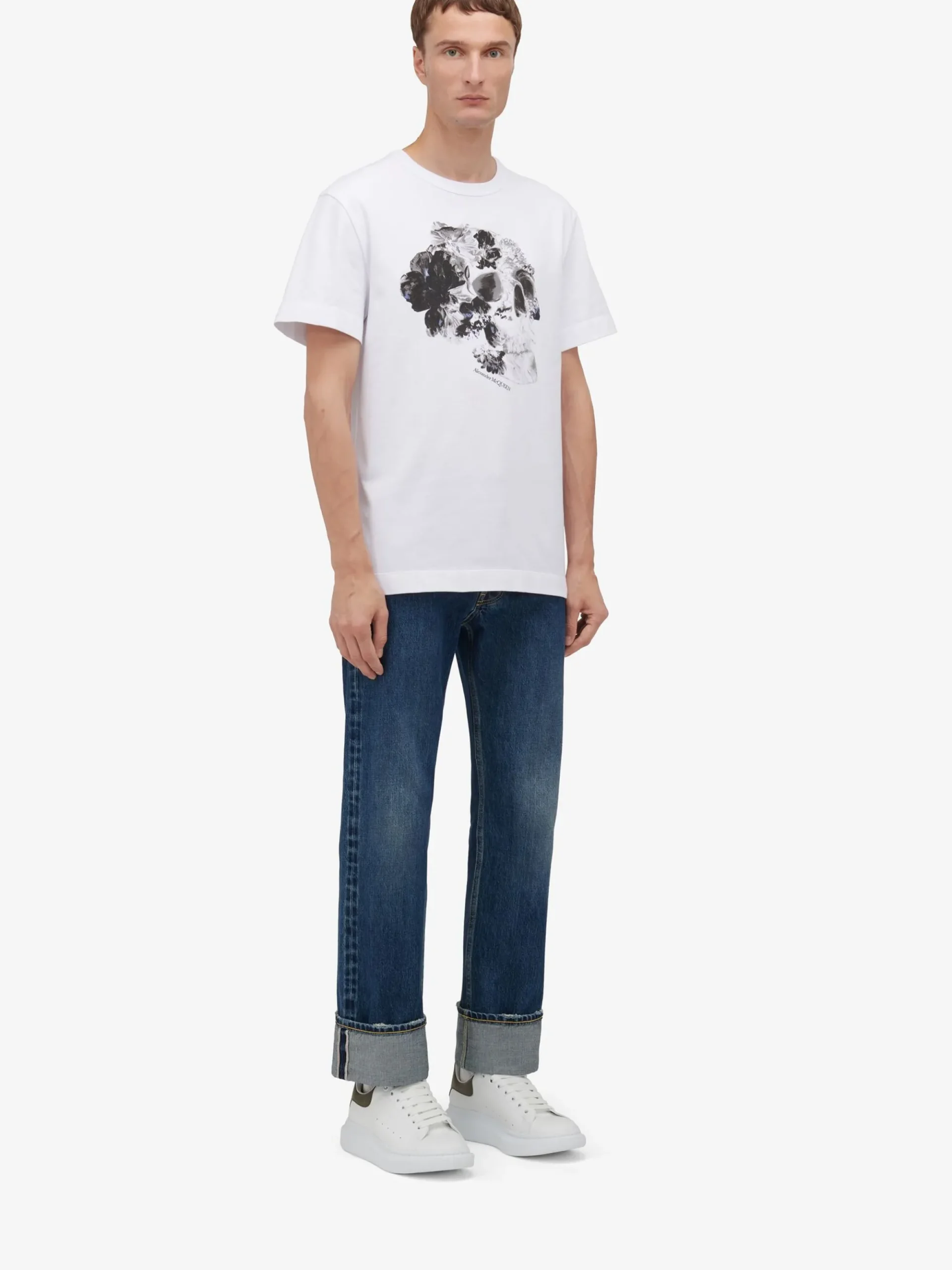 Men's Dutch Flower Skull Print in >Alexander McQueen New