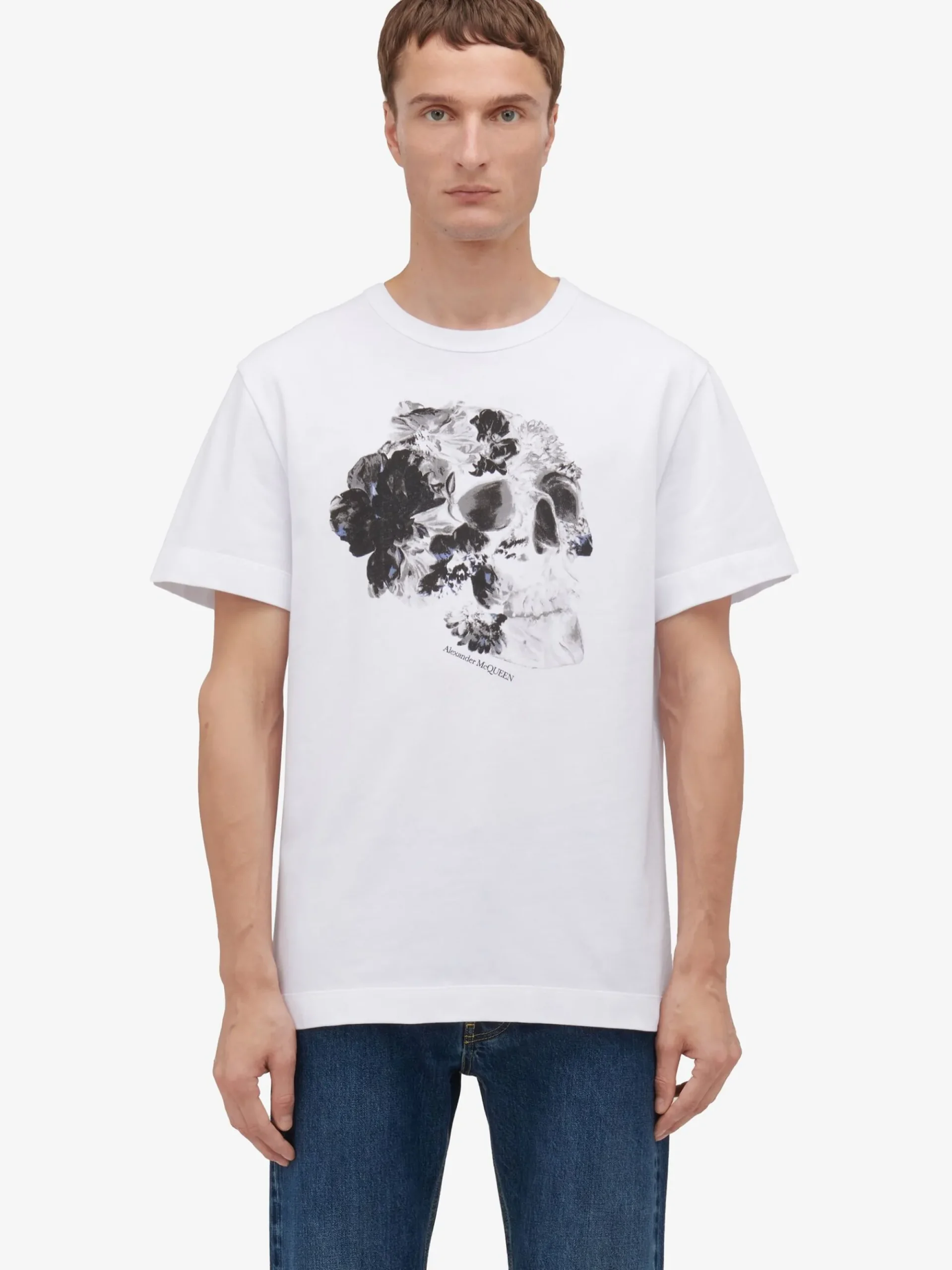 Men's Dutch Flower Skull Print in >Alexander McQueen New