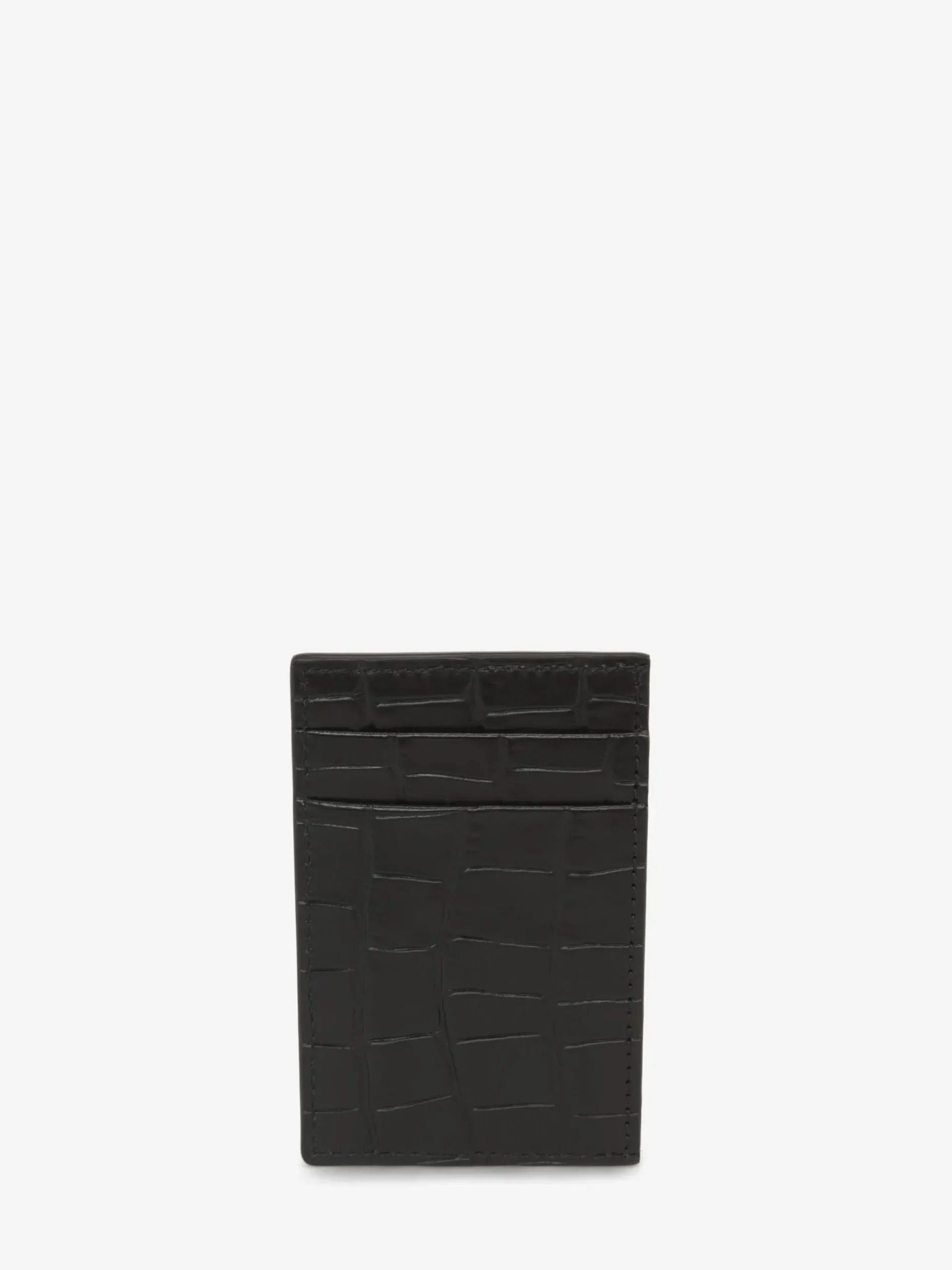 Men's Embossed Croc Card Holder in >Alexander McQueen Outlet
