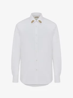 Men's Embroidered Collar Shirt in >Alexander McQueen Shop