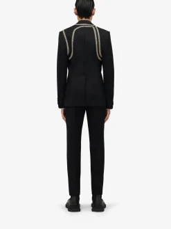 Men's Embroidered Harness Single-breasted Jacket in ><noscript><img width=