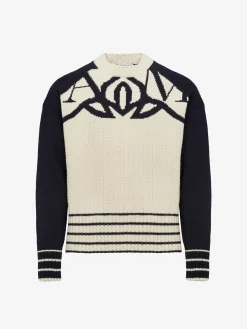 Men's Exploded Seal Logo Jumper in >Alexander McQueen Shop