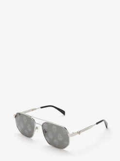 Men's Floating Skull Metal Caravan Sunglasses in ><noscript><img width=