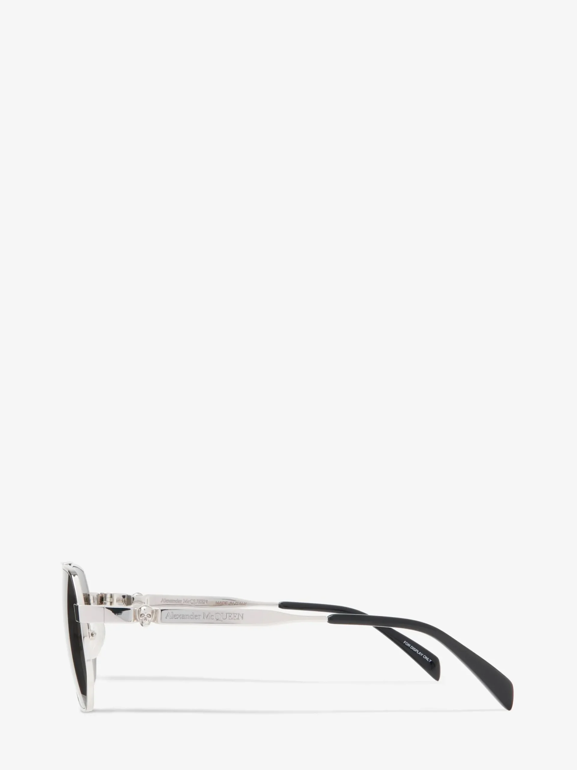 Men's Floating Skull Metal Caravan Sunglasses in >Alexander McQueen Shop