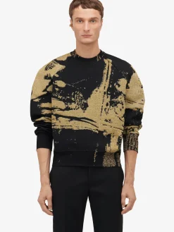 Men's Fold Jacquard Jumper in ><noscript><img width=