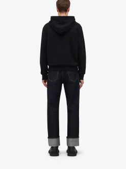 Men's Half Seal Logo Hooded Sweatshirt in ><noscript><img width=