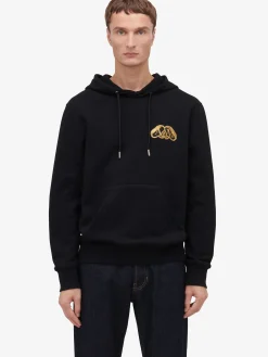Men's Half Seal Logo Hooded Sweatshirt in ><noscript><img width=