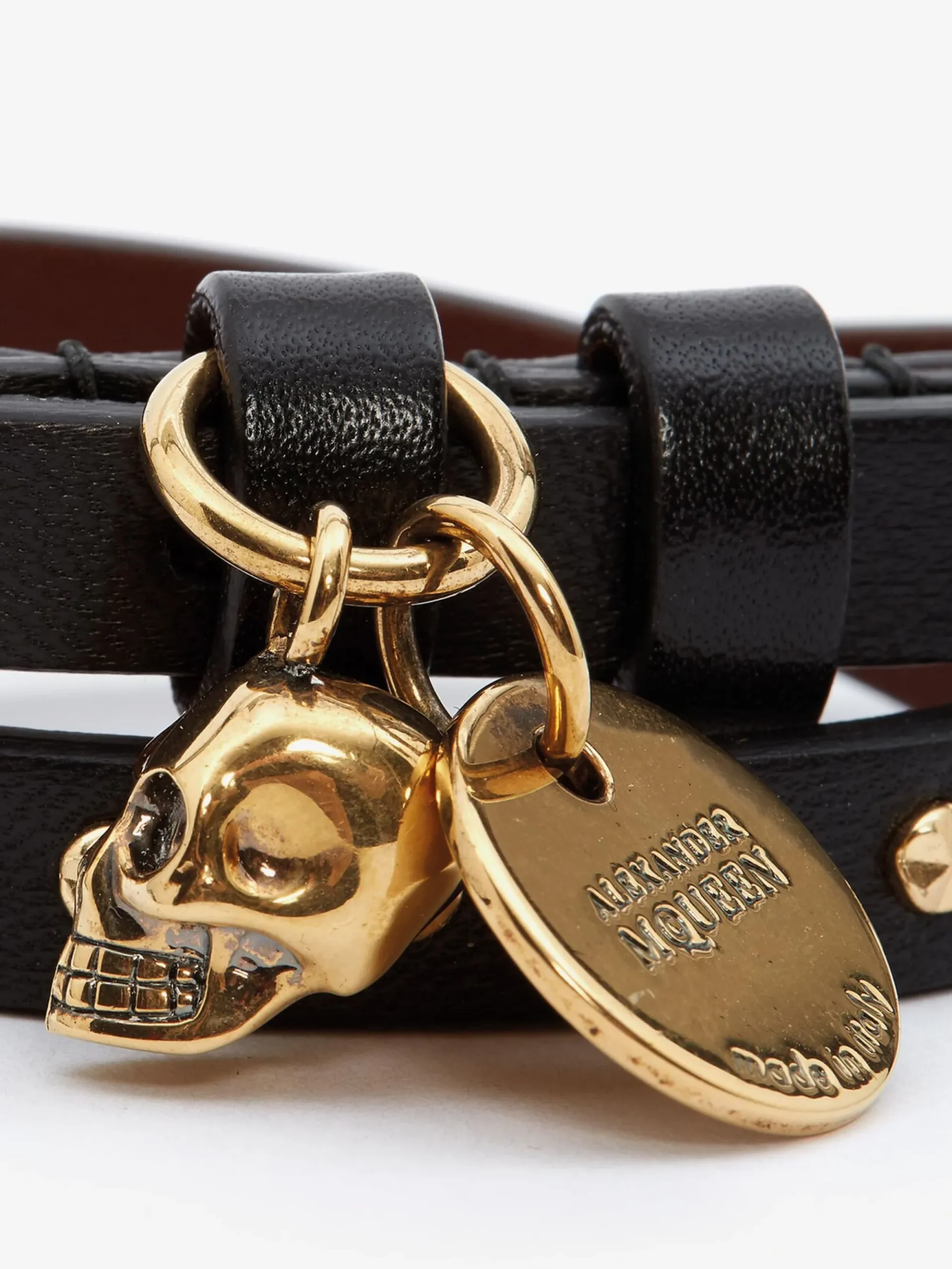 Men's Hammered Studs Double-wrap Bracelet in >Alexander McQueen Discount