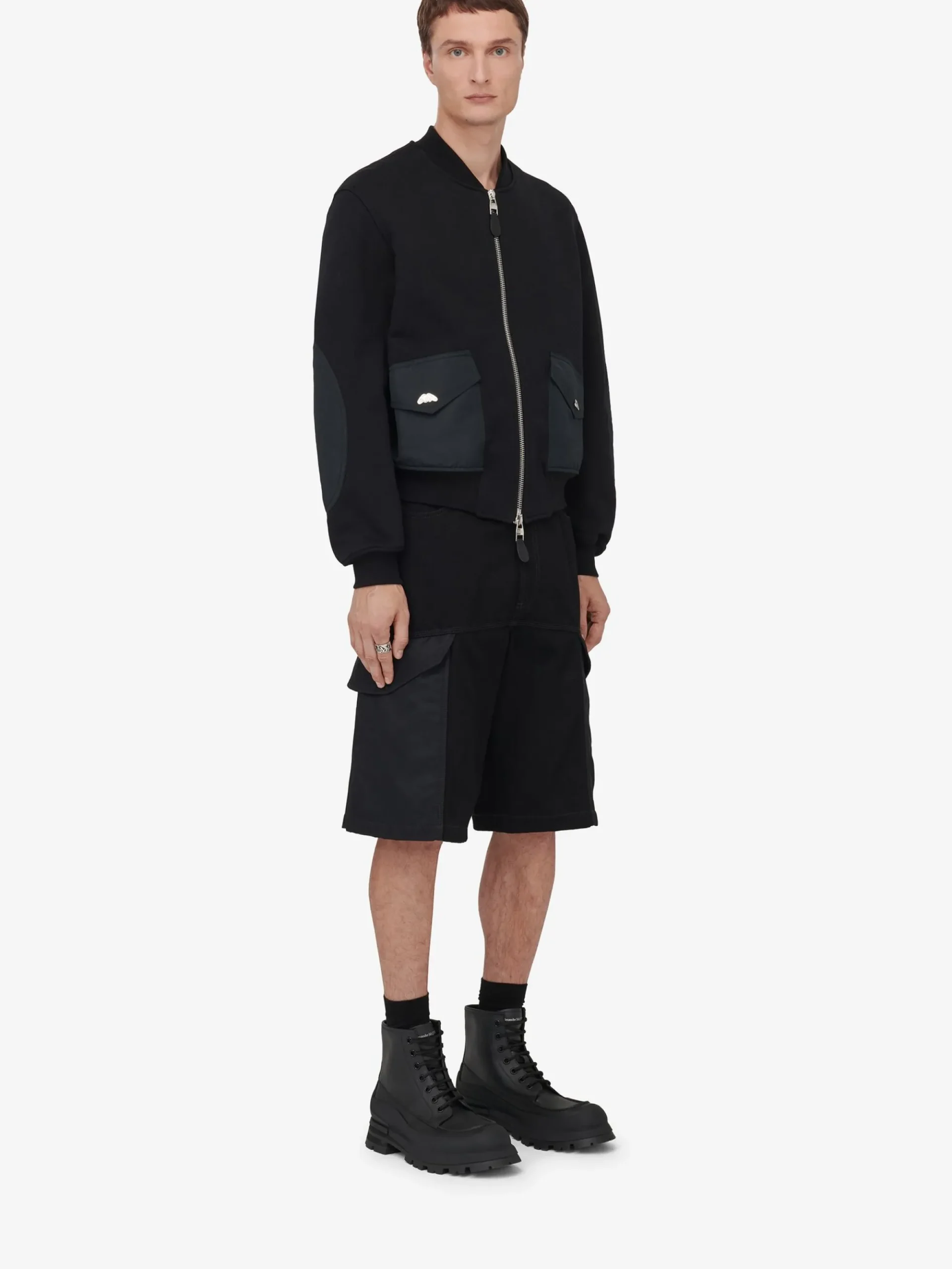 Men's Hybrid Bomber Jacket in >Alexander McQueen New