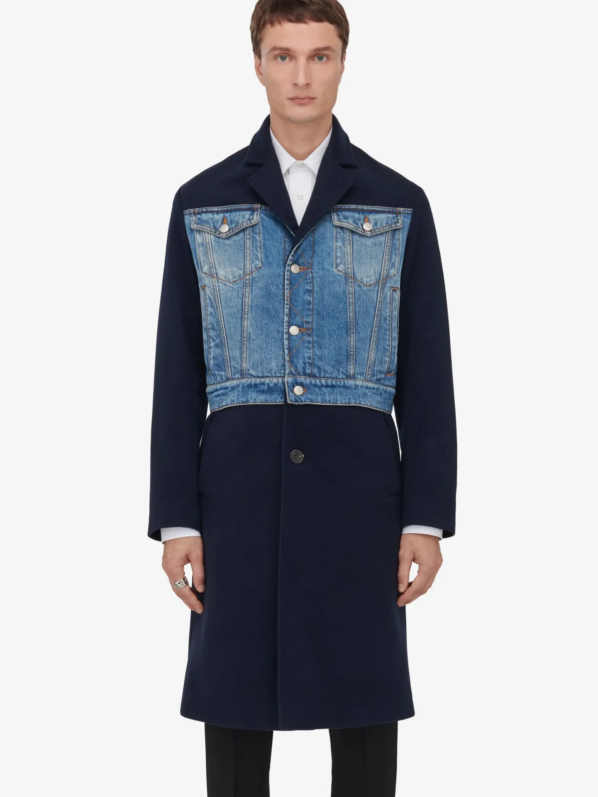 Men's Hybrid Overcoat in >Alexander McQueen Cheap