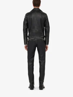 Men's Leather Biker Jacket in ><noscript><img width=