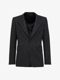Men's Neat Shoulder Single-breasted Jacket in >Alexander McQueen Best Sale