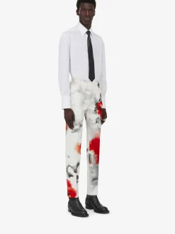 Men's Obscured Flower Cigarette Trousers in ><noscript><img width=