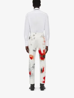 Men's Obscured Flower Cigarette Trousers in ><noscript><img width=