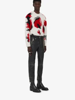 Men's Obscured Skull Intarsia Jumper in ><noscript><img width=