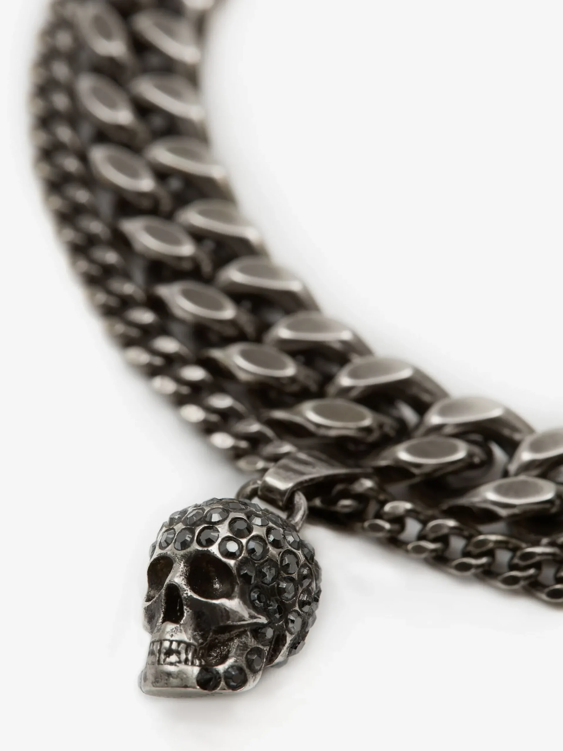 Men's Pave Skull Chain Bracelet in >Alexander McQueen Sale