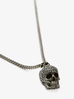 Men's Pave Skull Necklace in ><noscript><img width=