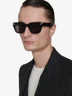 Men's Punk Rivet Square Sunglasses in >Alexander McQueen Best Sale