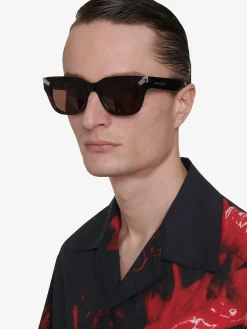 Men's Punk Rivet Square Sunglasses in >Alexander McQueen Outlet