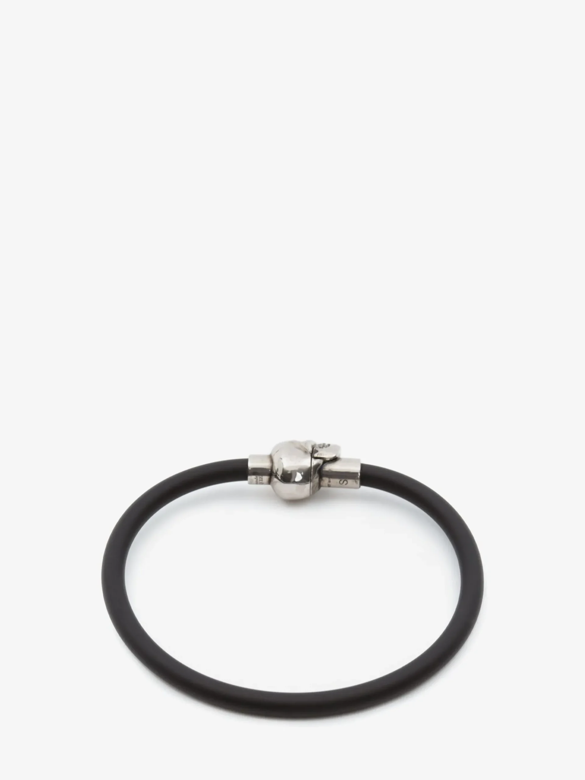 Men's Rubber Cord Skull Bracelet in >Alexander McQueen Cheap