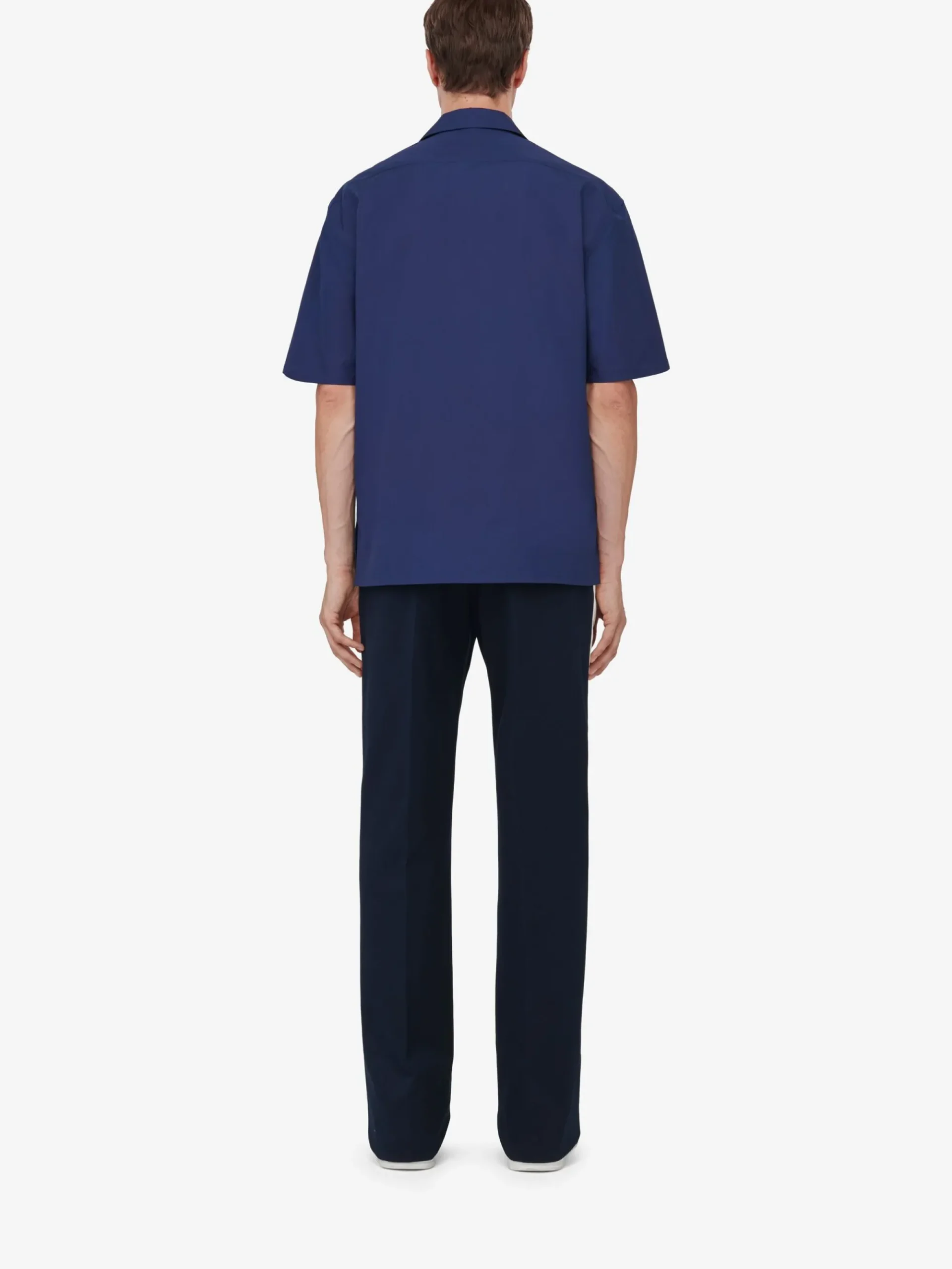 Men's Seal Logo Bowling Shirt in >Alexander McQueen Discount