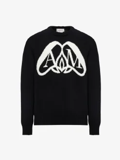 Men's Seal Logo Jumper in >Alexander McQueen Hot