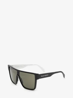 Men's Selvedge Oversized Mask Sunglasses in ><noscript><img width=