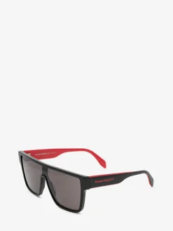 Men's Selvedge Oversized Mask Sunglasses in ><noscript><img width=