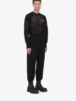 Men's Textured Mesh Jumper in ><noscript><img width=