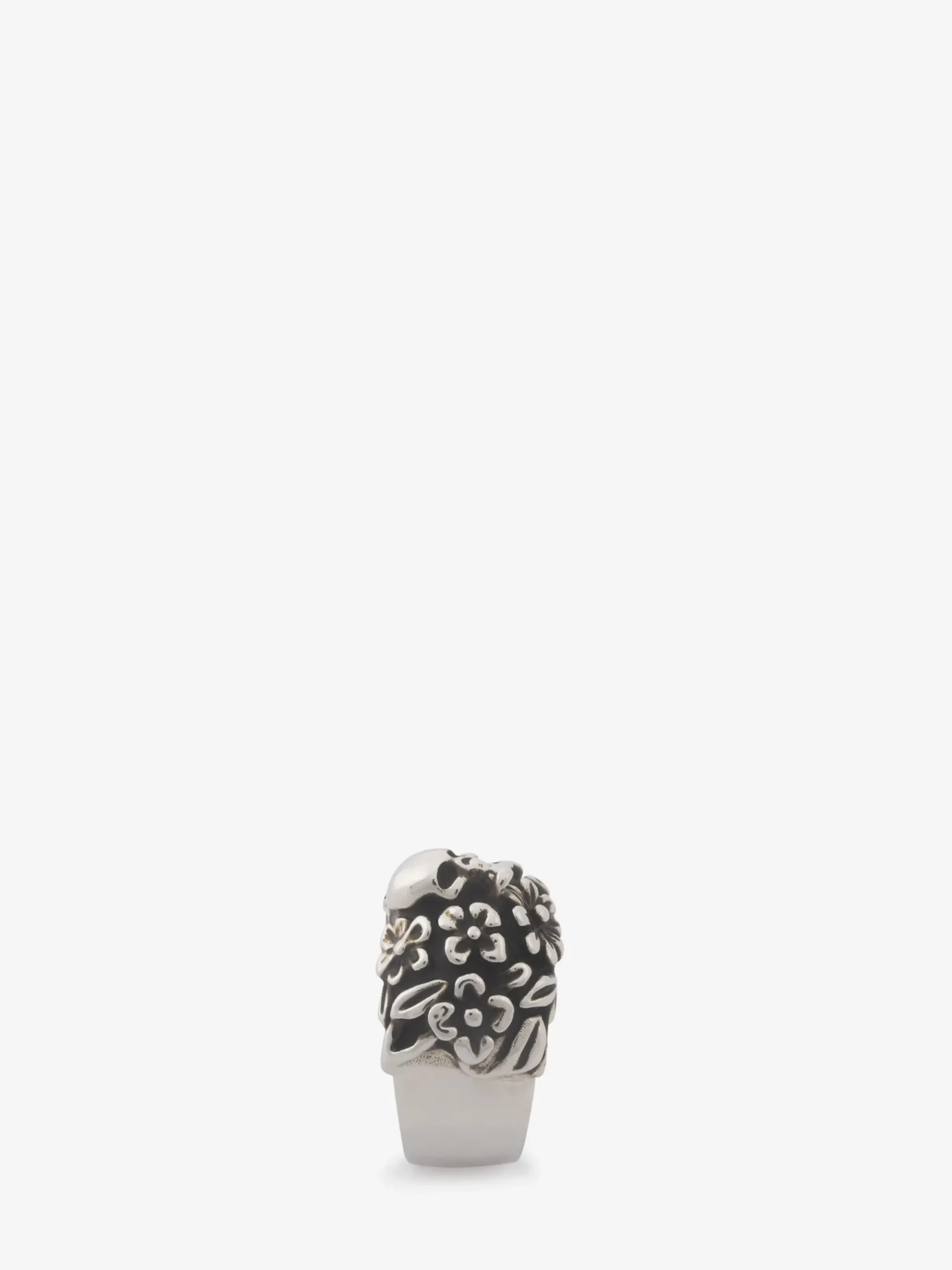 Men's The Floral Skull Ring in >Alexander McQueen Shop