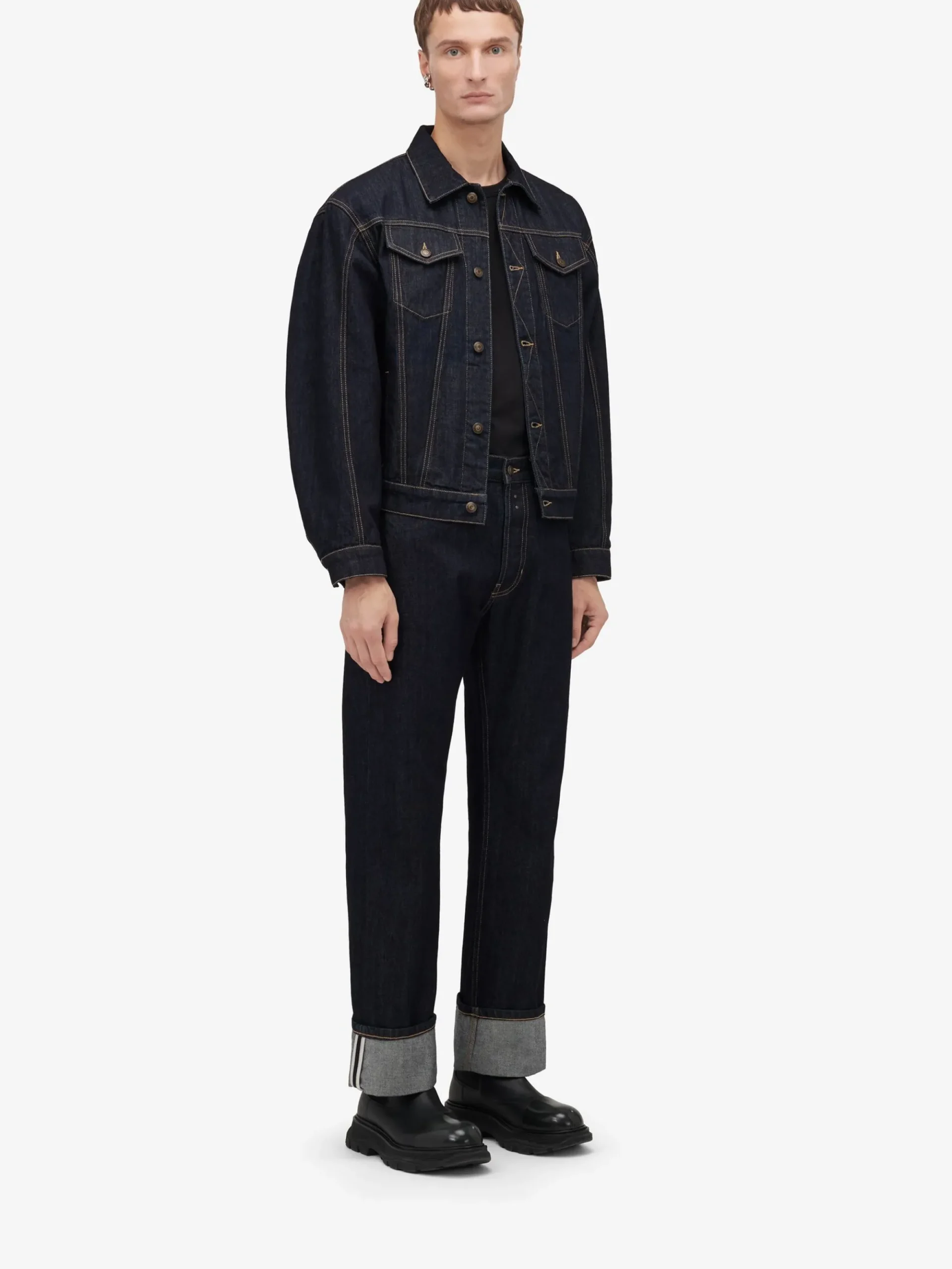 Men's Turn-up Jeans in >Alexander McQueen Best Sale