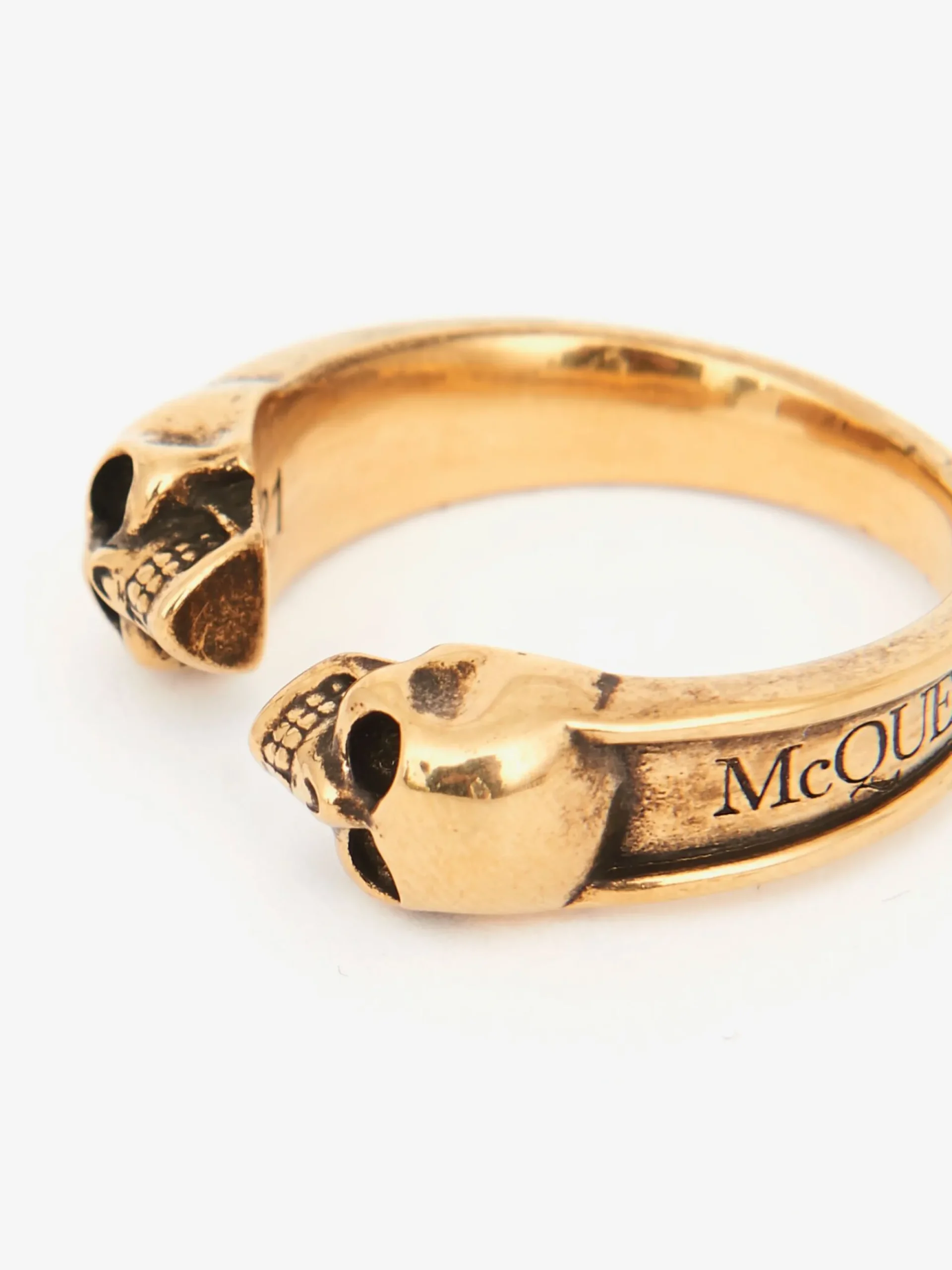 Men's Twin Skull Ring in >Alexander McQueen Best Sale