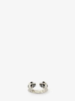 Men's Twin Skull Ring in ><noscript><img width=
