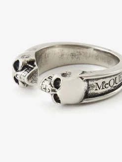 Men's Twin Skull Ring in ><noscript><img width=