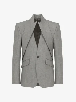 Men's Twisted Lapel Single-breasted Jacket in >Alexander McQueen Best