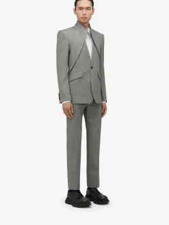 Men's Twisted Lapel Single-breasted Jacket in ><noscript><img width=