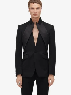 Men's Twisted Lapel Tuxedo Jacket in ><noscript><img width=