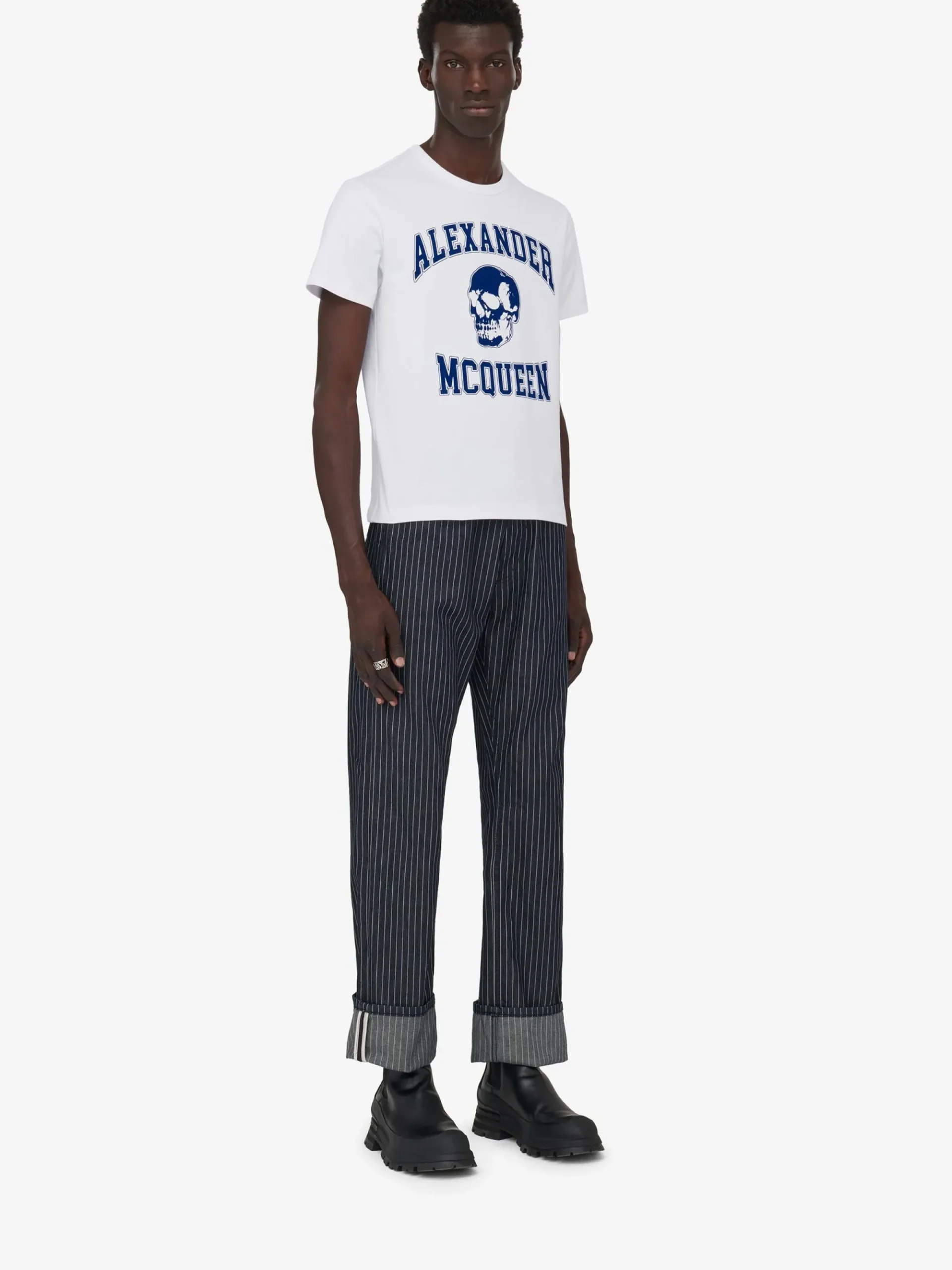 Men's Varsity T-shirt in >Alexander McQueen Cheap