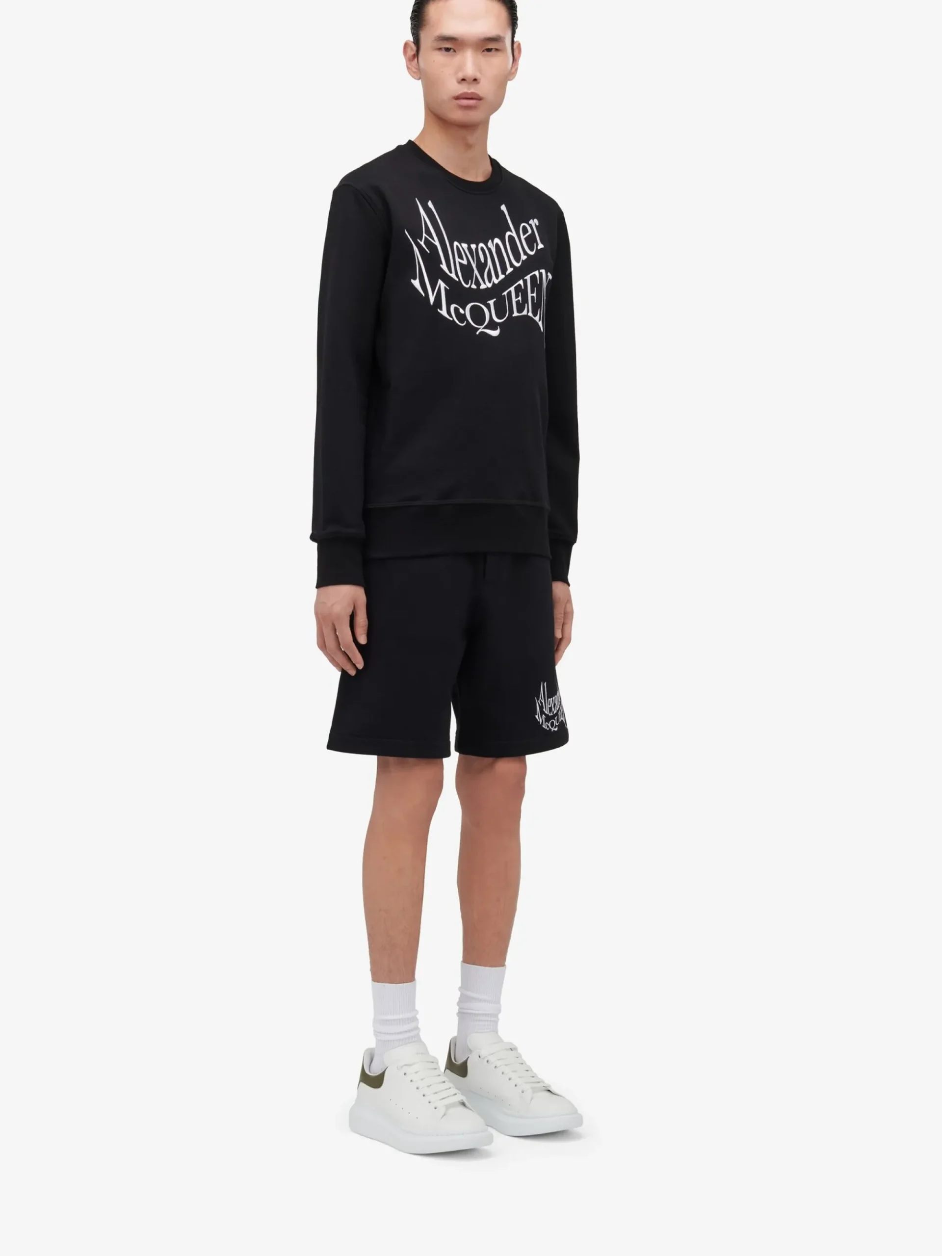 Men's Warped Logo Shorts in >Alexander McQueen Clearance