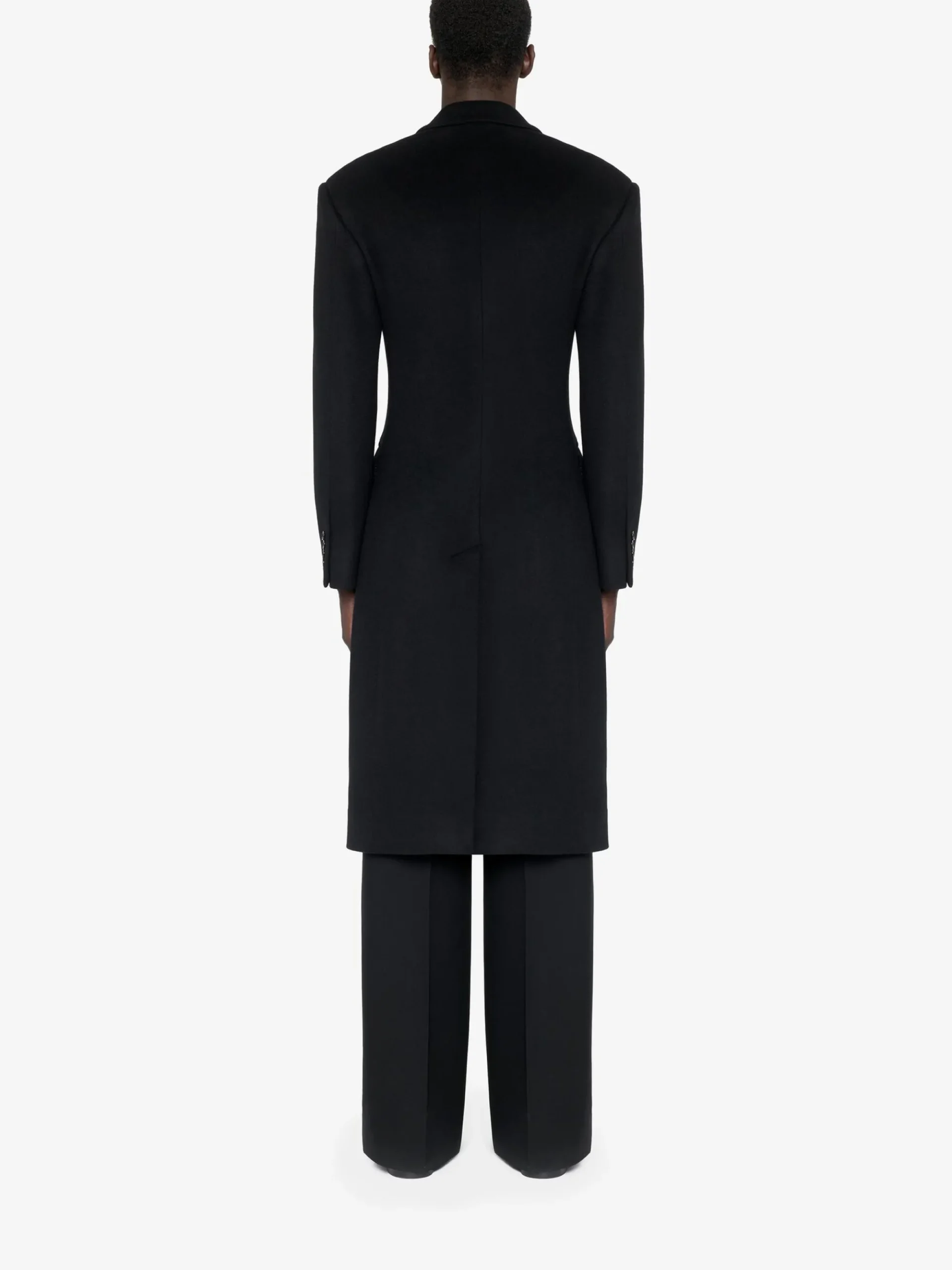 Men's Wide Shoulder Fitted Coat in >Alexander McQueen Hot